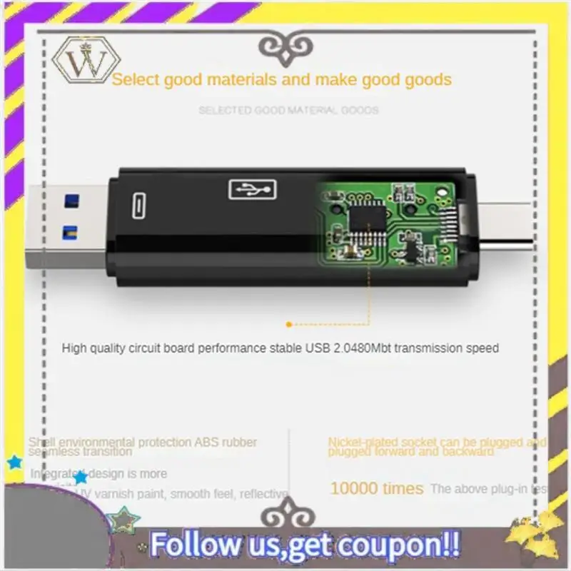 New 5 In 1 USB 2.0 Type C/USB /Micro-USB/TF/SD Memory Card Reader OTG Card Reader Adapter Mobile Phone Accessories