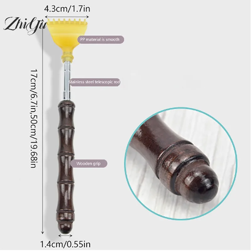 

【WAD44】 Телескопический скребок для спины, массажер, скребок, выдвижной телескопический зуб, товары для здоровья, массажный инструмент для расслабления