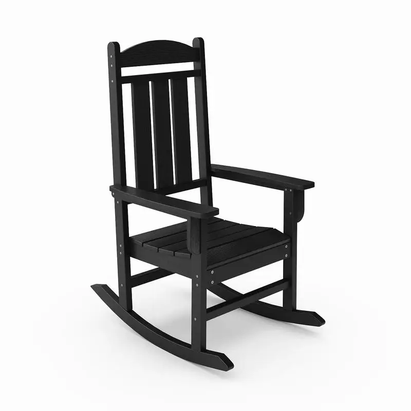 Classic HDPE Porch Rocker - Comfortable Chair for Patio, Garden, and Relaxation