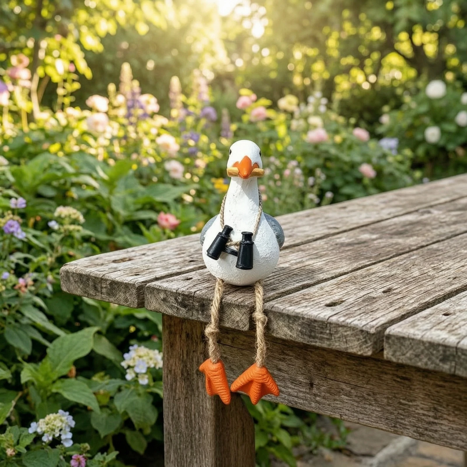 Seagull Figurine Nautical Sea Bird Figurine Bird Ornament Attractive Decor Lifelike for Shelf, Desk view 6