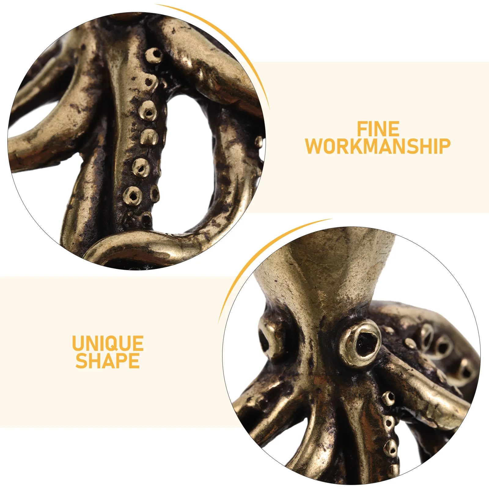 النحاس الأخطبوط النحت خمر البحرية الحيوان تمثال مكتب عمل ديكور الرجعية الصينية الشاي الحيوانات الأليفة منضدية