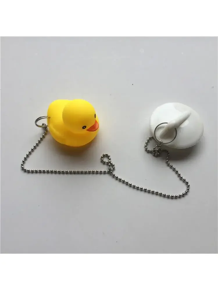 1 Pc L/M/S Cartoon Duck Waterproof Rubber Plug Creative Bathtub Sink Stopper Color(Orange/White/Black)