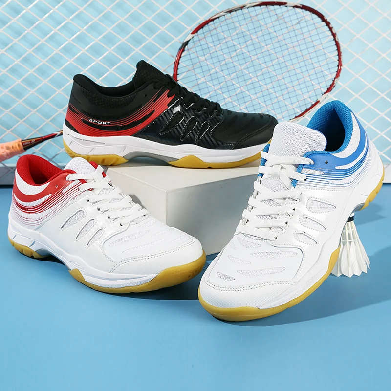 

Профессиональные кроссовки для настольного тенниса и бадминтона, большие размеры 35-46, спортивные кроссовки для спортсменов, для спортзала, Мужская Женская Стандартная теннисная обувь 1983