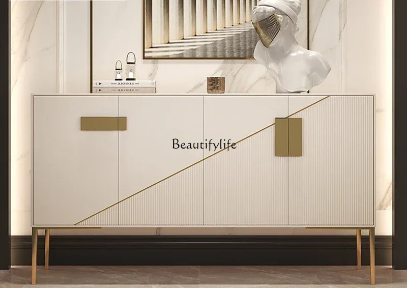 

1LXModern light luxury entrance Italian hall decorative cabinet Nordic storage shoe cabinet