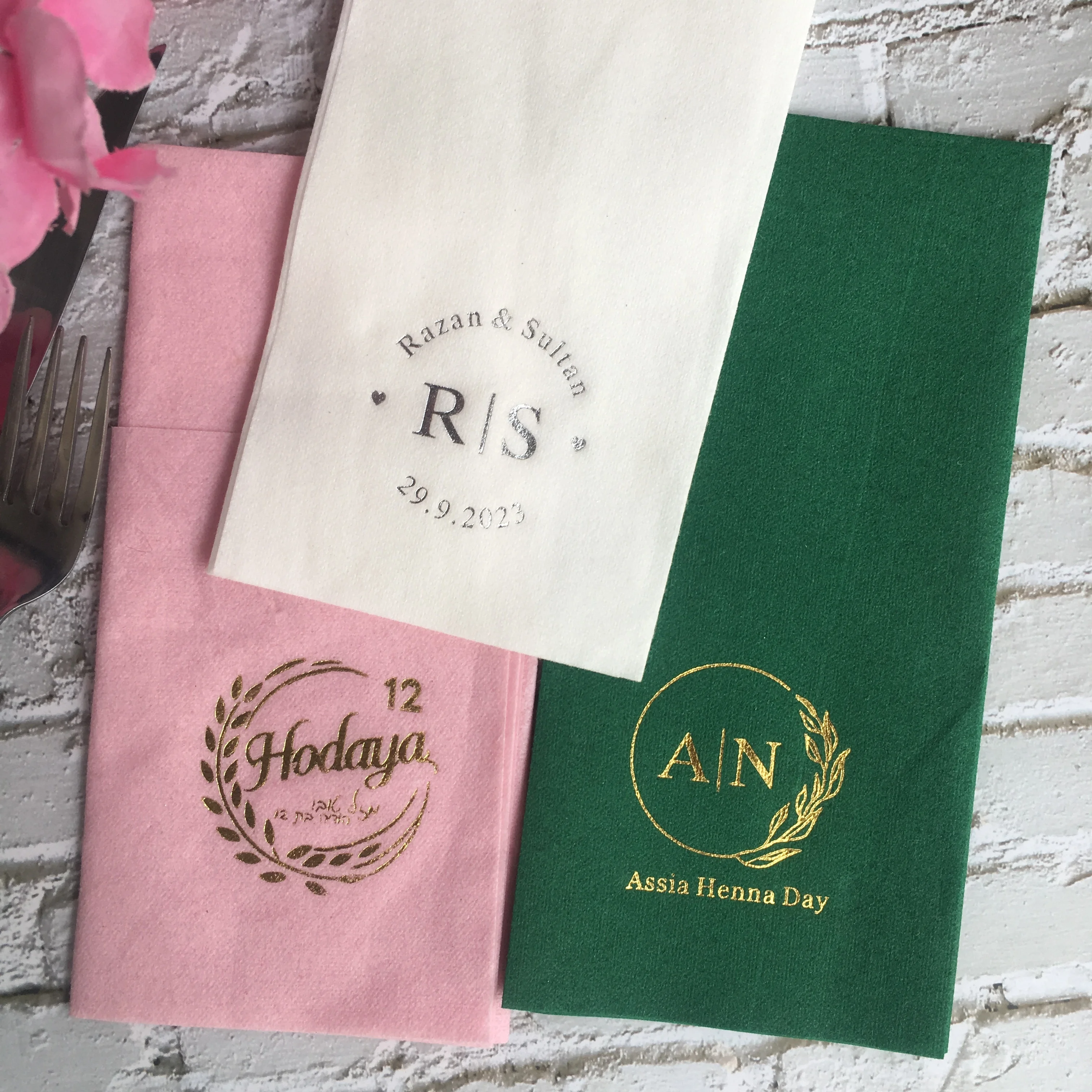 

50 шт. обеденная салфетка с монограммой для особых мероприятий