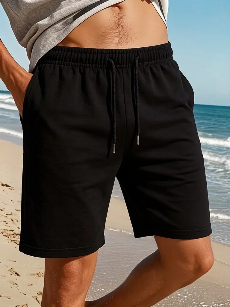 

Men Summer Oversized Drawstring Pants Classic Gym Bottom Fashion Fitness Short Pants Jogging Loose Sweatpants Beach Sportpants
