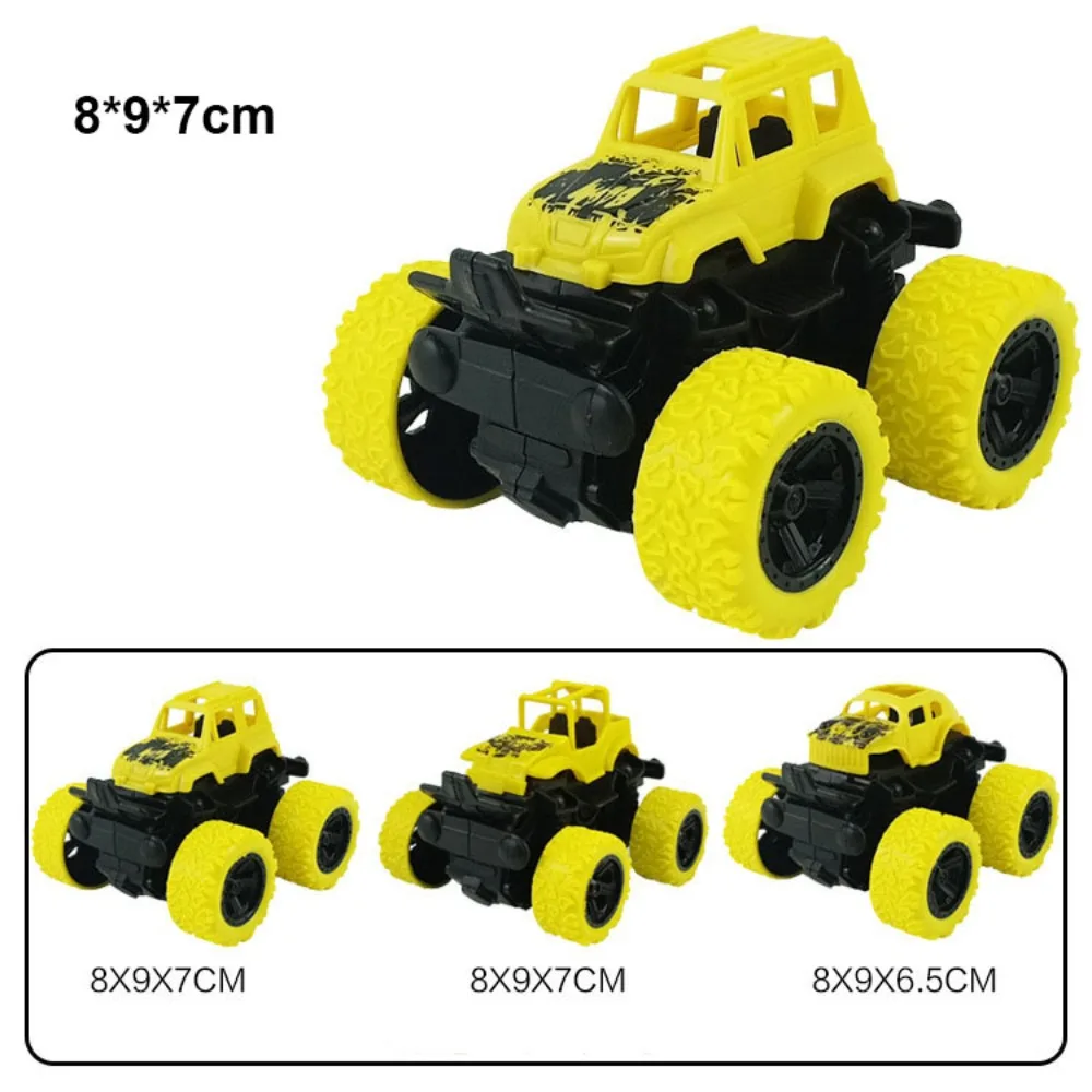 Pull Back Four-wheel Drive Stunt Car Rotated With 360° ABS Material Graffiti Off-road Vehicle 9 Styles Inertial Rotation