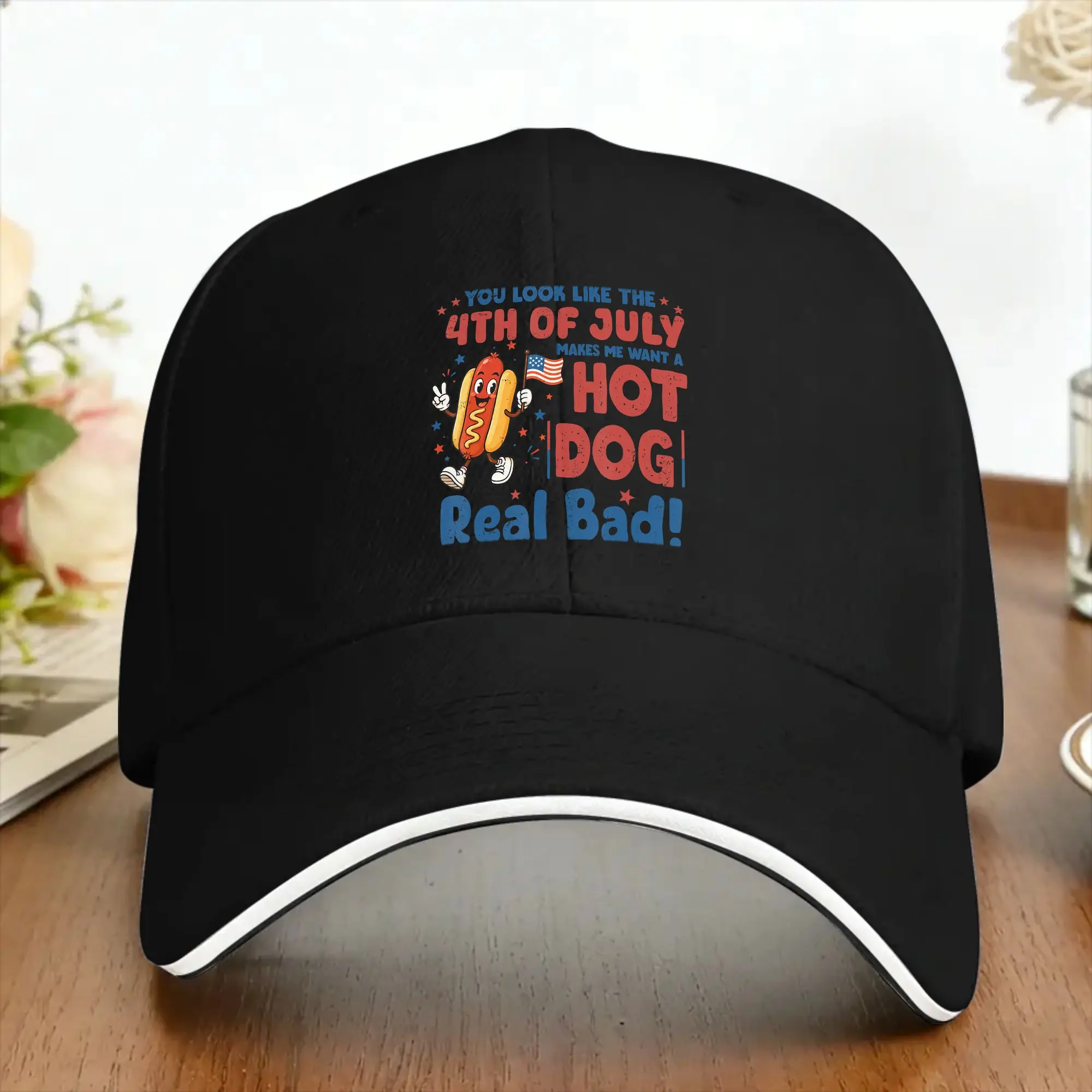 Summer You Look Like The 4th July Makes Me Want A Hotdog Real Bad Baseball Cap Fishing y2k Trucker Hat Couple Sun Baseball Caps