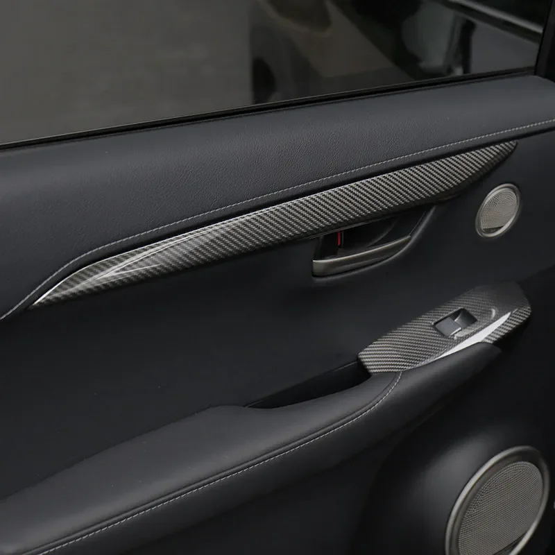 Real Carbon Fiber Window Lift Switch Panel Cover Custom Precise Fit Interior Mod Accessories For Lexus NX200/NX300/NX200t/NX300h
