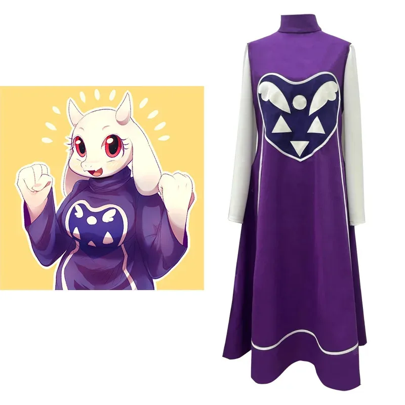Toriel Cosplay Costumes Anime Undertale Role Play Uniform Halloween Party Dressing For Women sf/1
