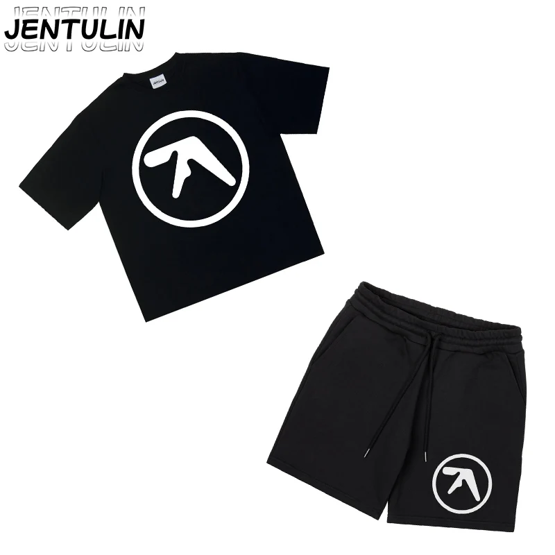 

Punk Hip Hop Men's Shirt Street Retro Tee Y2K Gothic Loose Drawstring Short Pant Set Harajuku Men Clothing Graphic Tshirt Unisex