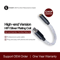 JCALLY JM20 CS43131DAC High-Quality Digital Audio Transfer Line Sterling Silver Line TYPEC To 3.5MM For Android