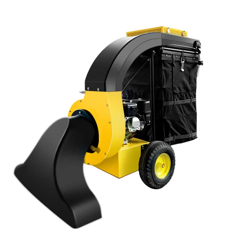 

Fallen leaf cleaning large suction machine hand push self collector suction park lawn sweeper
