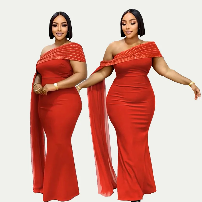 

Elegant Dashiki African Dresses for Women 2026 Spring Summer African Sleeveless Polyester Party Evening Long Bodycon Dresses