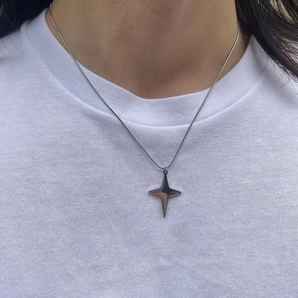 Pendant Necklace Four-Pointed Star Necklace Wedding Party Jewelry Gift Drop shipping