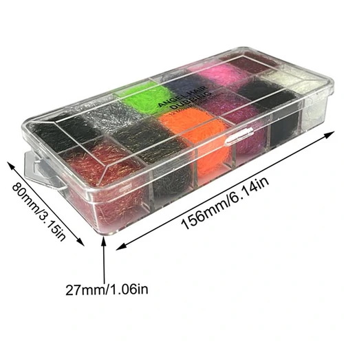 Imagen 2 del producto Aventik - 12 Colores de Dubbing para Atado de Moscas, Perfecto para Cualquier Mosca Seca, Materiales Hechos a Mano para Pesca con Mosca, Funciona Bien para Mosquitos Pequeños