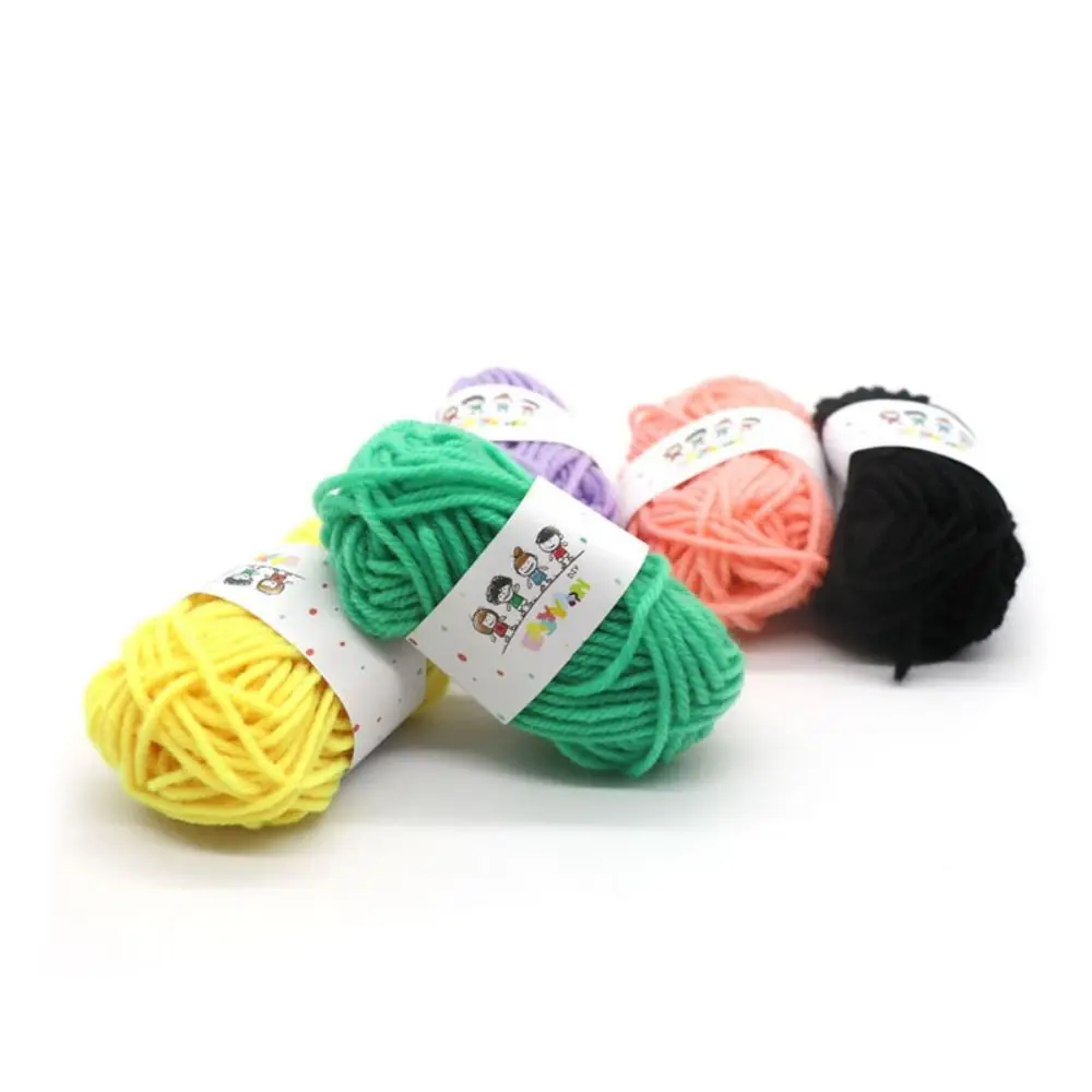 12 Stück handgemachtes Stricken Acryl garn weiche Kinder basteln gewebten Faden mehrfarbige Wolle Häk elgarn Anfänger