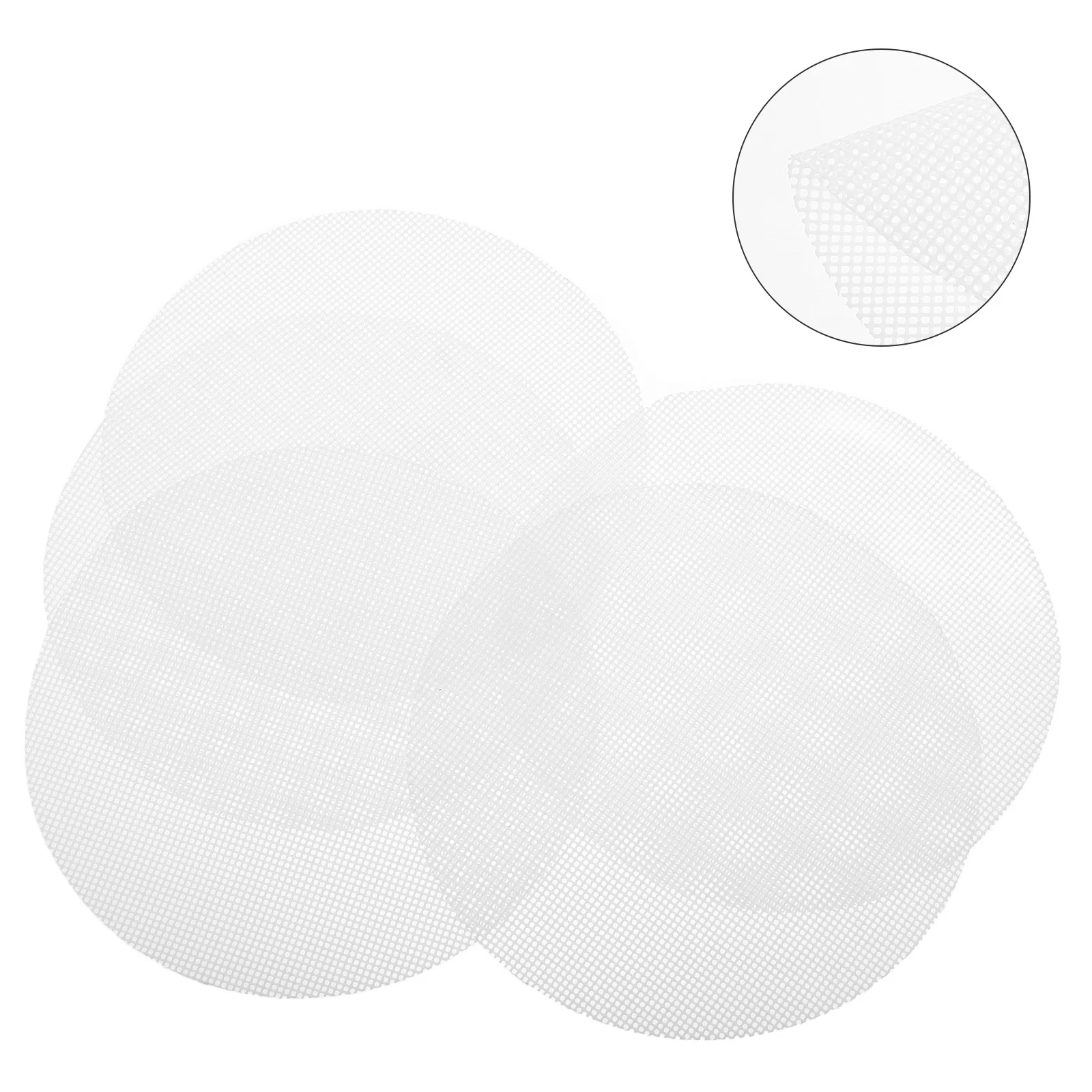 

5 pcs Silicone Steamer Mesh Non-Stick Reusable High Temp Resistant Round Dumplings Mat For Dim Sum Rice Cake Steaming Cooking