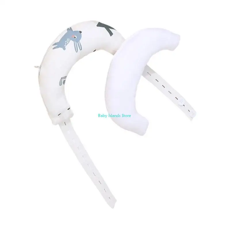 K92D وسادة دعم رقبة الطفل وسادة حضانة قطنية قابلة للتنفس مع نمط كرتوني