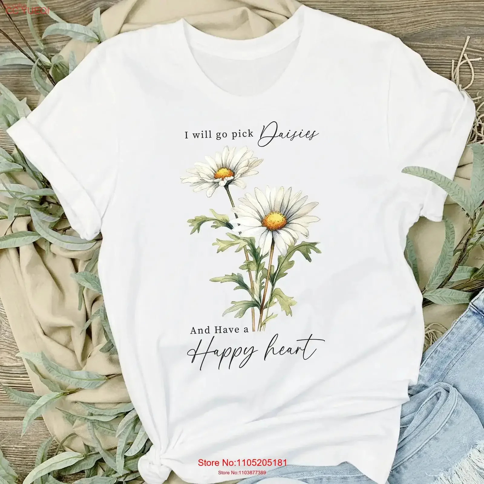 Daisies T Shirt Happy HearT Daisy Homesteader Farm Girl Chicken Lover Country vintage Washed Soft Breathable Comfortable
