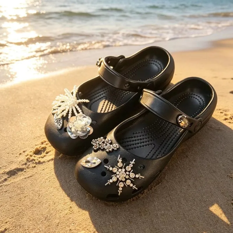 

Women'S Summer New Baotou Beach Shoes Anti Slip, Wear-Resistant, Breathable Sandals Ballet Shoes Sandals