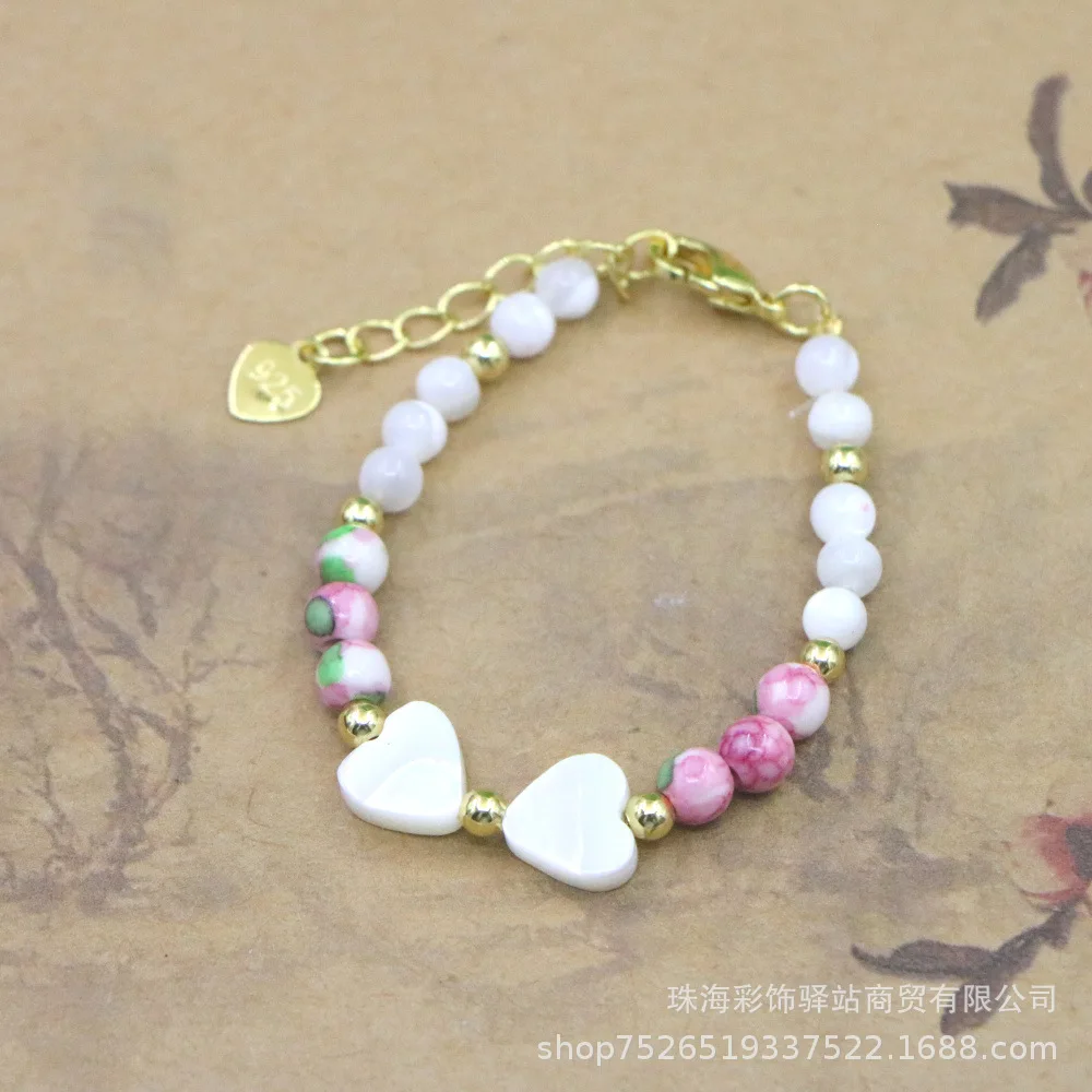 سوار أطفال عصري من الحجر الطبيعي هدية للفتيات إكسسوارات مجوهرات بتصميم فريد عبر الحدود من البر الرئيسى للصين