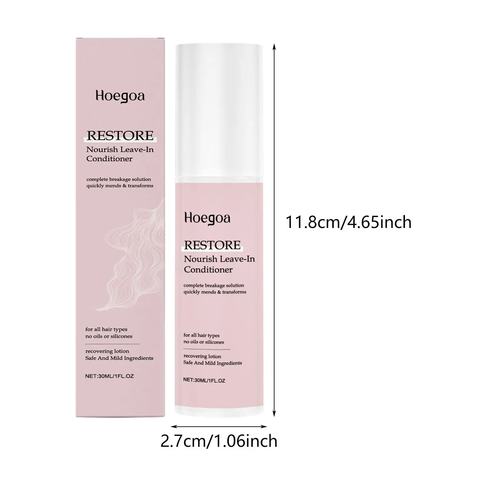 بخاخ إصلاح الشعر 30 مل، بلسم بدون شطف يغذي متعدد الاستخدامات يضيف اللمعان للشعر الجاف المجعد مقاس السفر