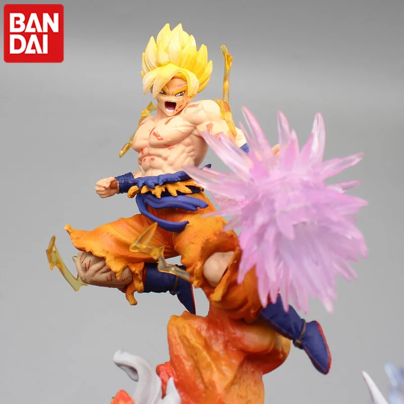 Dragon Ball Gk Sky Top Wcf Famous Scene Resonates With Waves Frieza Vs Son Goku Action Figures Model Collect Ornaments Toy