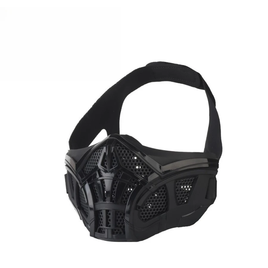 Outdoor Tactical Breathable Half Face Protective Mask Silicone Mask Video Shooting Prop Mask