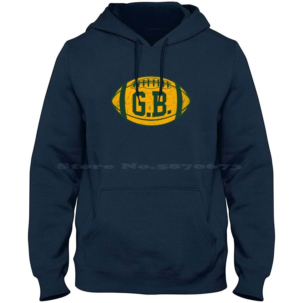 Gb Retro Football-Green 100% Cotton Hoodie T Shirt Packers Go Pack Go Vintage Retro Cheeseheads Cheese Heads Brett Favre I Love