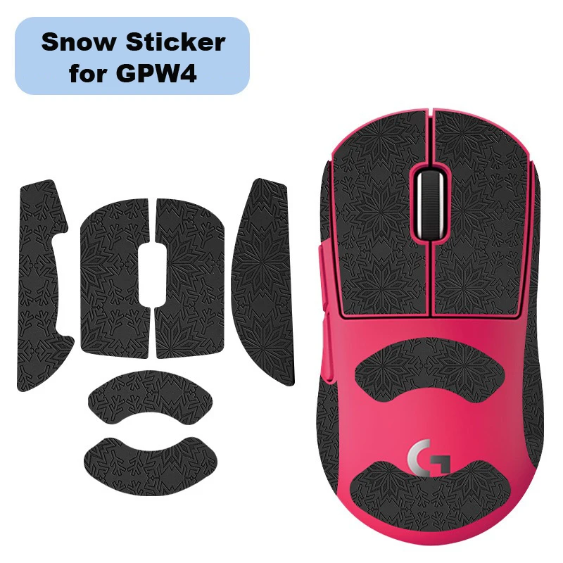 Mouse Grip Tape Skate DIY Handmade Sticker Non Slip Lizard Skin Suck Sweat For GPW4  Feet Sticker  White/Black
