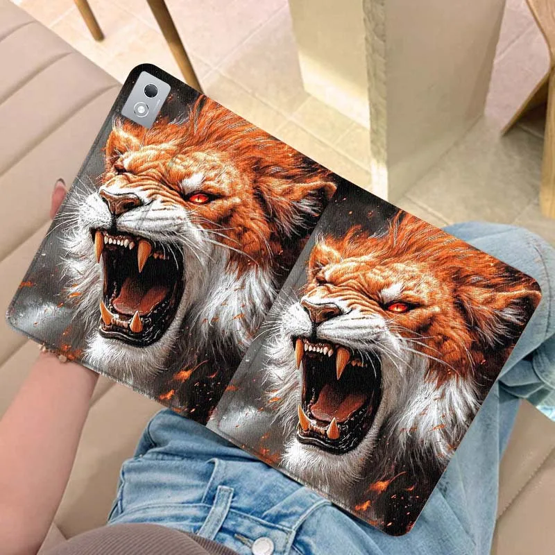 

Cartoon lion pattern For Legion Xiaoxin Pad Y700 K10 M10 P11 K11 Pro Plus 10.6 11.5 Inch 2021 2023 2025 Tablet Case