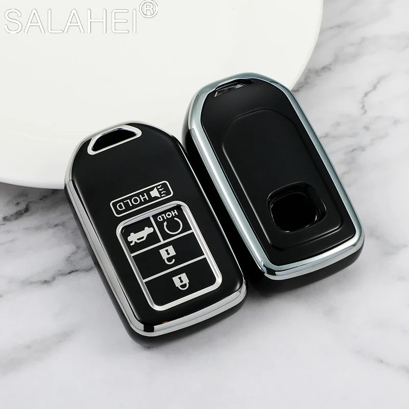 Shell Holder Protector TPU Car smart Key Case Cover Fob Keychain For Honda CRV CR-V Fit Civic Accord HR-V HRV City Odyssey XR-V