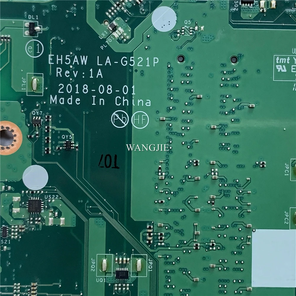 Eh5aw LA-G521P Moederbord Voor Acer Aspire A515-52 A515-52G Laptop Moederbord Srejq I5-8265U Srd 1V I3-8145U 100% Werken