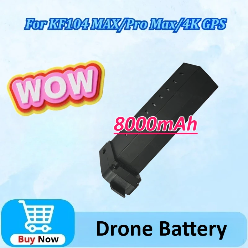 

New 11.4V 8000mAh Drone Battery 4K GPS Accessories Parts Flight Time 37 Minutes for KF104 MAX2/Pro Max/S810 S911 U20 Pro