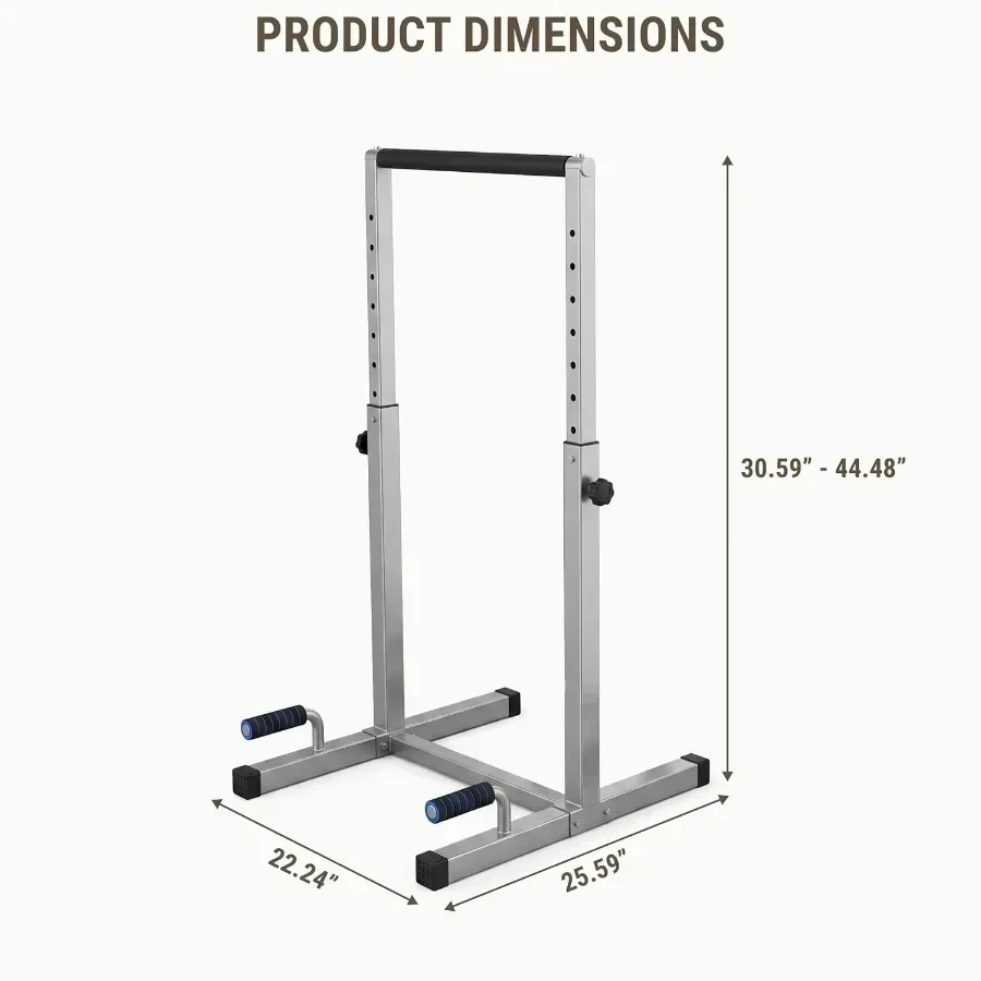 Dip Bar Station Set, 9 Level Adjustable Dip Machine, 1000 lbs Heavy