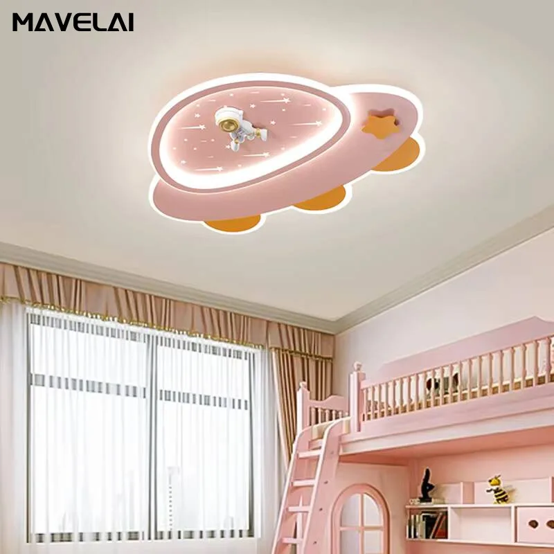 Children's Room Led Ceiling Lights Cartoon Astronaut Space Theme Boys Girls Bedroom Ceiling Lamps 2026 New Indoor Lighting Lamps
