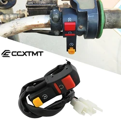 Motorcycle Electric Start Stop ON/OFF Headlights Button 22mm Handlebar Light Switch For Any E-Bike Honda Yamaha Suzuki Universal