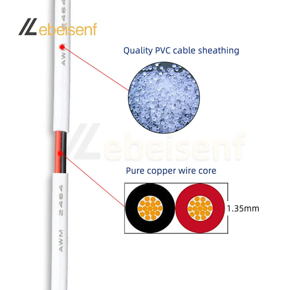 ケーブルロックバックル付きLED電源コネクタ,オスおよびメスケーブル,2ピンプラグ,3mm,LEDストリップライト用,長さ15cm,5個,10個