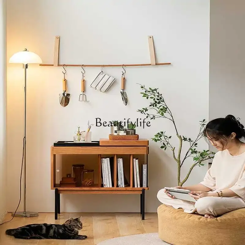 

New Magazine Cabinet Japanese Sofa Solid Wood Books and Newspapers
