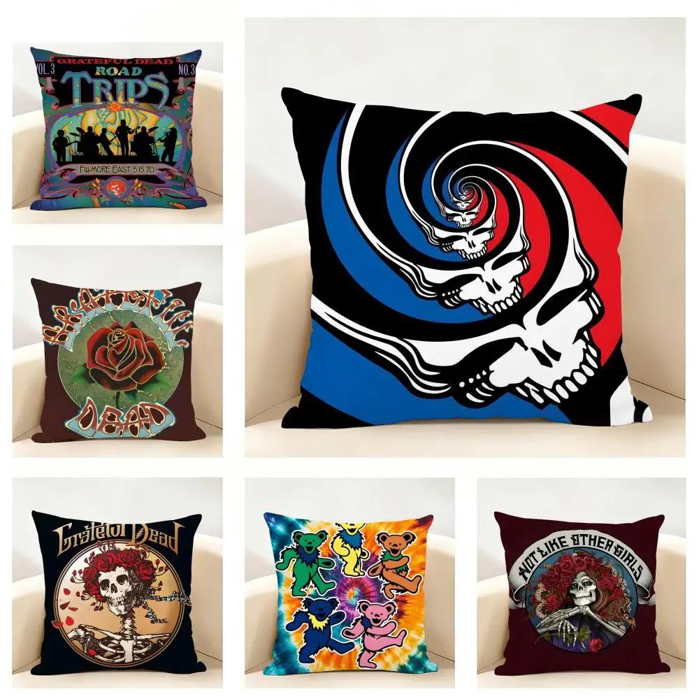 G-Grateful D-Dead Anmie band Cushion Cover Linen Minimalist Soft  for Sofa Bed Home Room Decor