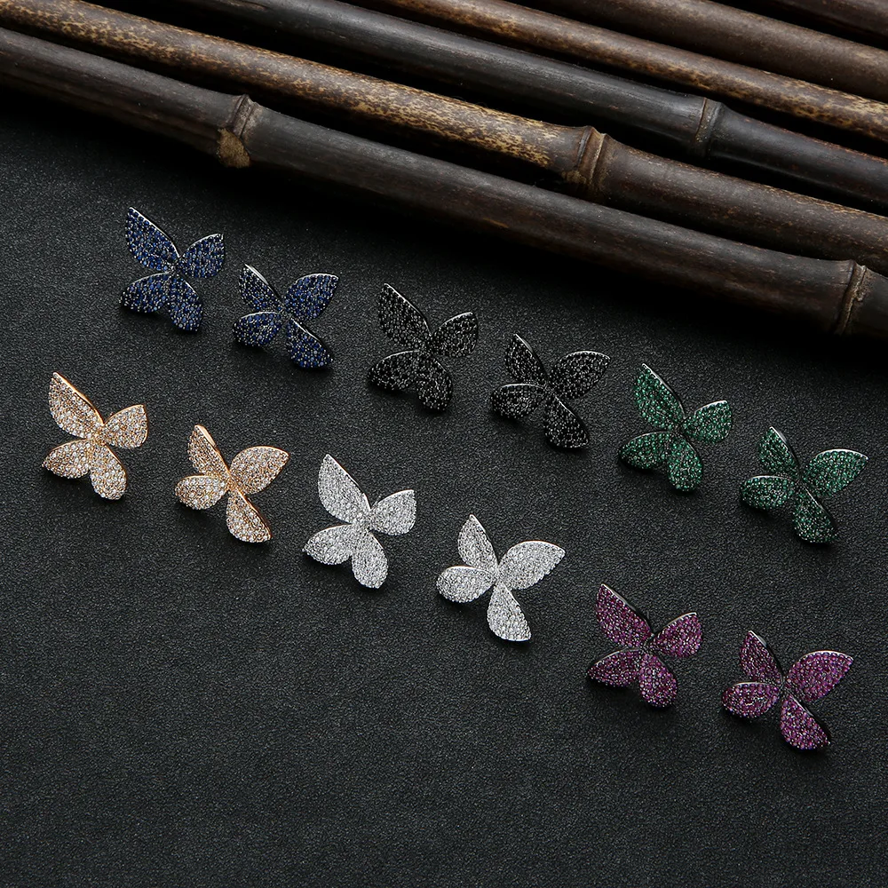 Popular Simple Temperament Multicolour Flower Earrings Personalised Jewellery Set Banquet Daily Party Gift Prom Dress E211