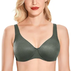 Women's Minimizer Bras Unlined Full Coverage Underwire Bra Plus Size 34-46 B-G