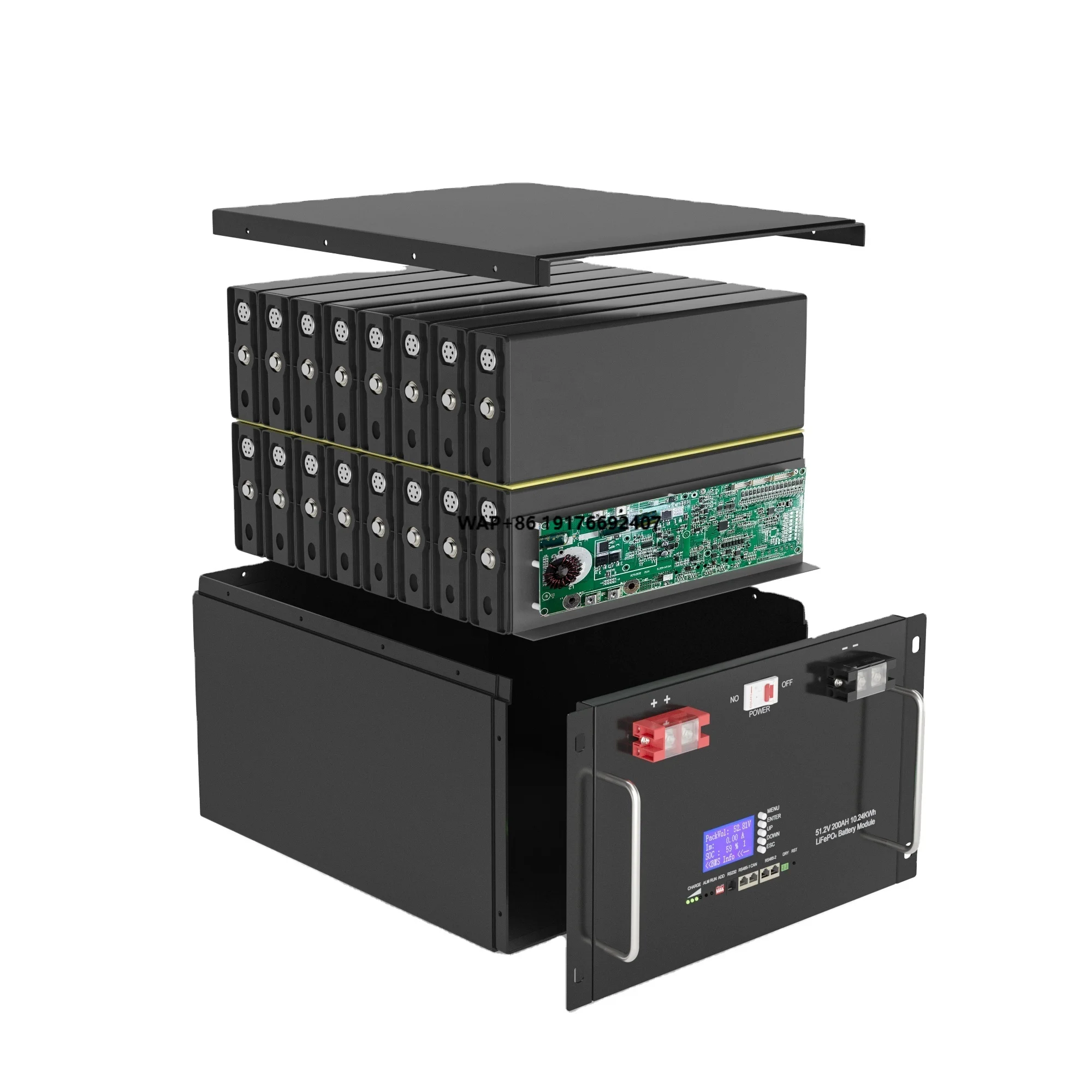Lifepo4 Battery 200ah with Bms Lithium Ion Battery 48v 300ah Solar Power Generator Home Battery Storage