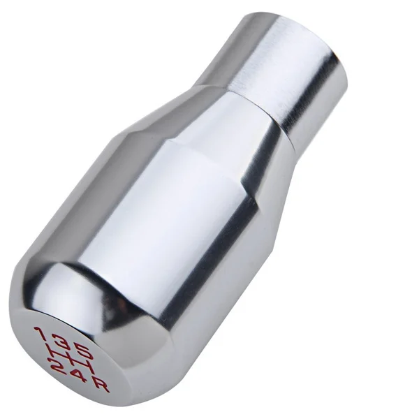 

Universal 5-Speed Manual Gear Shifter Knob Silver Aluminum Alloy Durable Car Knob with Thread Adapters Comfortable Grasp