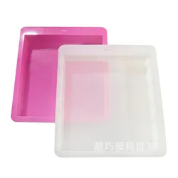 Silicone Plate Thickened Handmade Soap Mold 3kg Capacity Tool Large Square Ovenware Moulds 094