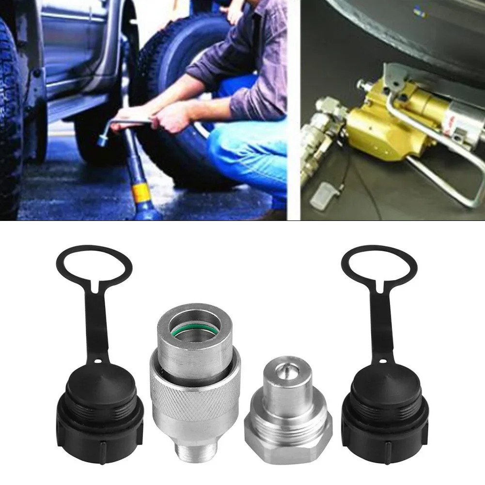 

NPT38 Hydraulic Quick Connector Set for Hydraulic Jacks and Pumps Compatible with Enerpac and Quick Connectors