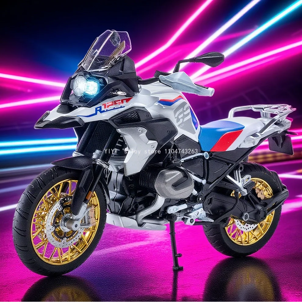 

1/9 R1250 GS ADV, гоночный мотоцикл из сплава, уличный спортивный мотоцикл, модель моделирования с легкой коллекцией, детские игрушки, подарок 25A25