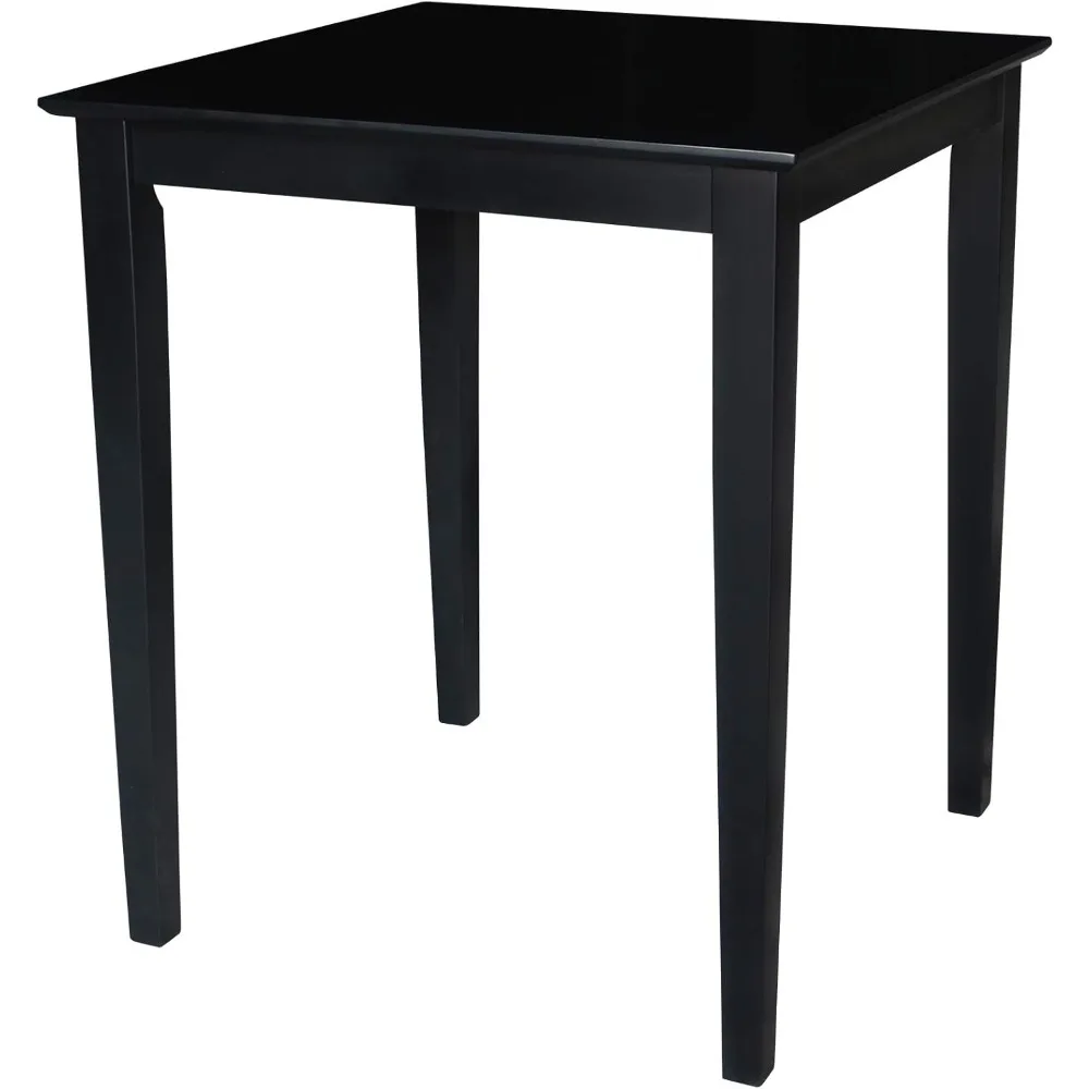 

IC International Concepts Solid Wood Top Dining Table, 36 Inch High, Black