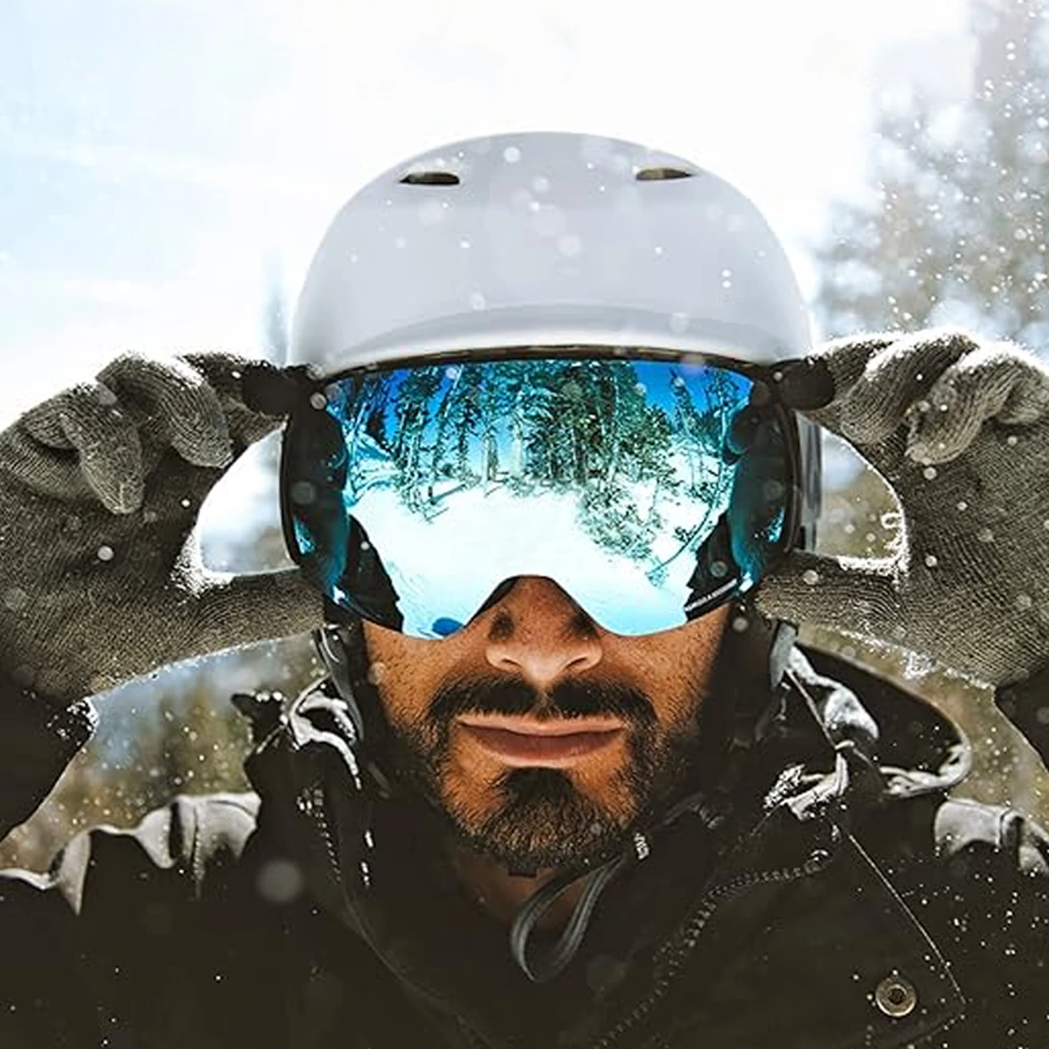 

Wholesale Custom Anti-Fog Ski Goggles Windproof Magnetic Lens Cylindrical Snow Cycling & Motorcycle Glasses for Outdoor Sports